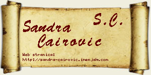 Sandra Čairović vizit kartica